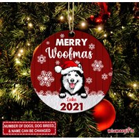 Siberian Husky Weihnachtsschmuck, Merry Woofmas Ornament, Weihnachtsgeschenk, Weihnachten, Weihnachtsgeschenk von miumaxgifts