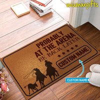 Team Roping Fußmatte, Wahrscheinlich in Der Arena Saison Matte, Teppich, Perfektes Geschenk Für Spieler von miumaxgifts