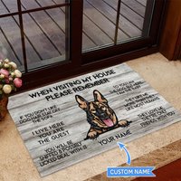 Teppich Deutscher Schäferhund, Schäferhund - Schwarze Version Fußmatte, Hausmatte, Perfektes Geschenk Für Hundeliebhaber, Hunde Home Decor von miumaxgifts