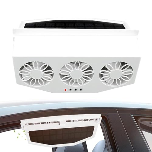 Auto-Luftreiniger, solarbetriebener Ventilator, Auto-Fensterradiator, Luftreiniger mit Sturdy und Wetterfest, Design für Commuting, Camping oder Reisen, 1 Stück von mivceklw