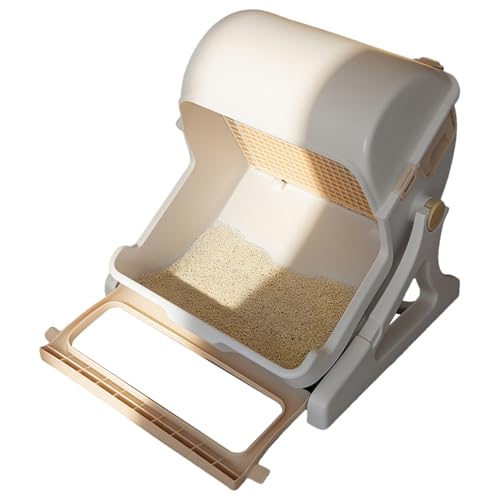 Automatic Cat Litter Box, Robotic Self Cleaning Litter System, Control Open Top Safety Sensor Smart Cleaner for Indoor Corner Apartment Cabinet Use, 19.69x19.69x18.11 Inches von mivceklw