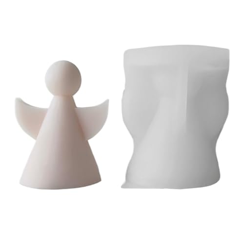 Engel Silikonform - 3D -Epoxidharzform | Flexible Nicht-Stick-Silikone mit einfacher Freisetzung, Handwerkshersteller-Hilfe, perfekt für Muffinseife Dessert Ton Schokoladenzementprojekte, Silikonblau von mivceklw
