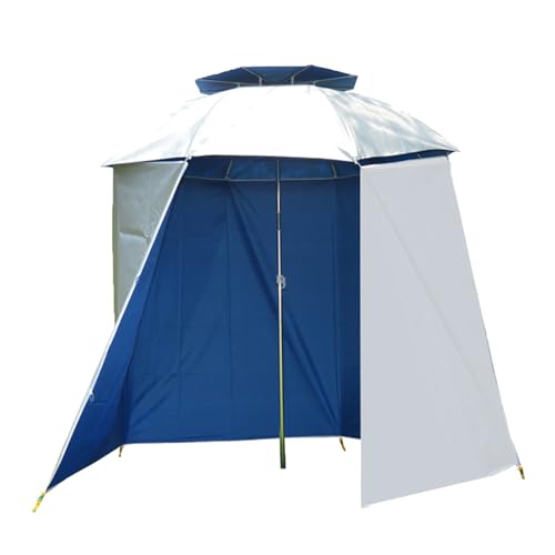 Halbgeschlossenes Fischschirm-Zelt, UV-Schutz, Shelter, tragbar, wasserdicht, Sonnenschutz mit Seitenpaneelen, Outdoor-Regenschirm, -Campingabdeckung, 1 Stück von mivceklw