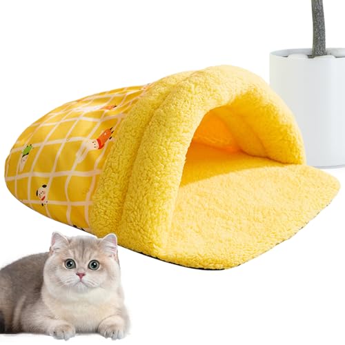 Katzenhöhle - Slipperform Winter Haustierbett | Semi-Clased Weichfaltbares Schlafhaus für Kätzchen, Hund, und gemütliche Cartoon-Tier aus dem Innenbereich Katzenhöhle - Slipperform Winter Haustierbett | Semi-Clased Weichfaltbares Schlafhaus für Kätzchen, Hund, und gemütliche Cartoon-Tier aus dem Innenbereich von mivceklw