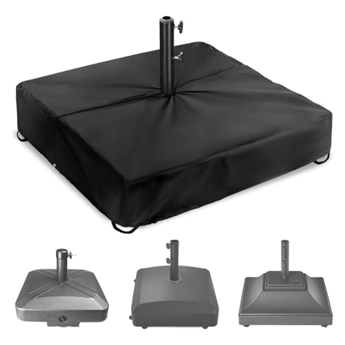 Umbrella Base Cover, Square Umbrella Covering, Patio Base Protector with Waterproof and Weather Resistant Material for Backyard or Pool Deck Protection, 1 Stück von mivceklw