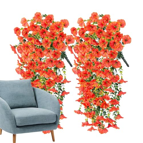 Uv Resistant Fake Flower Bunch, Outdoor Artificial Silk Petunia Set for Planter Pot Porch or Patio, Weatherproof Decorative Plants for Garden Window Box, 29.53 Inches, 2 Pieces Uv Resistant Fake Flower Bunch, Outdoor Artificial Silk Petunia Set for Planter Pot Porch or Patio, Weatherproof Decorative Plants for Garden Window Box, 29.53 Inches, 2 Pieces von mivceklw