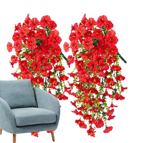 Uv Resistant Fake Flower Bunch, Outdoor Artificial Silk Petunia Set for Planter Pot Porch or Patio, Weatherproof Decorative Plants for Garden Window Box, 29.53 Inches, 2 Pieces Uv Resistant Fake Flower Bunch, Outdoor Artificial Silk Petunia Set for Planter Pot Porch or Patio, Weatherproof Decorative Plants for Garden Window Box, 29.53 Inches, 2 Pieces von mivceklw