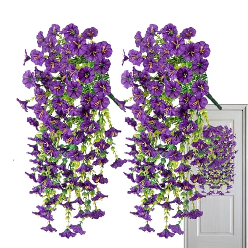 Uv Resistant Fake Flower Bunch, Outdoor Artificial Silk Petunia Set for Planter Pot Porch or Patio, Weatherproof Decorative Plants for Garden Window Box, 29.53 Inches, 2 Pieces Uv Resistant Fake Flower Bunch, Outdoor Artificial Silk Petunia Set for Planter Pot Porch or Patio, Weatherproof Decorative Plants for Garden Window Box, 29.53 Inches, 2 Pieces von mivceklw