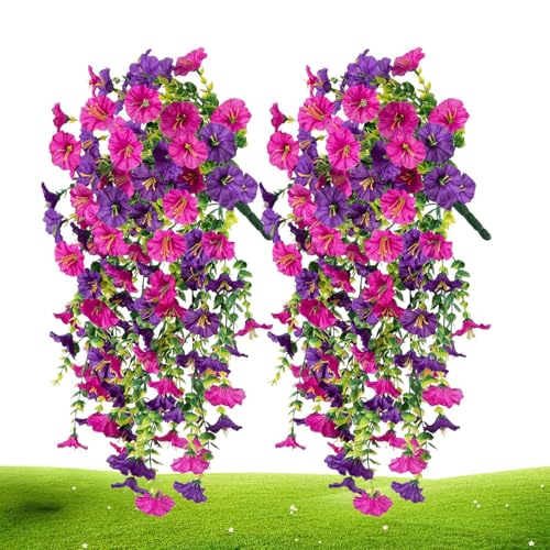 Uv Resistant Fake Flower Bunch, Outdoor Artificial Silk Petunia Set for Planter Pot Porch or Patio, Weatherproof Decorative Plants for Garden Window Box, 29.53 Inches, 2 Pieces Uv Resistant Fake Flower Bunch, Outdoor Artificial Silk Petunia Set for Planter Pot Porch or Patio, Weatherproof Decorative Plants for Garden Window Box, 29.53 Inches, 2 Pieces von mivceklw