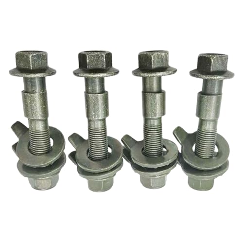 Verstellbares Camber Bolts Kit, 4 x Eccentric Screws für Auto-Rad-Versorgung, Federung, Zugpositionierung, Lenkstange, Auto-Reparatur, Mechanic Use, 0,47-0,67 Zoll von mivceklw