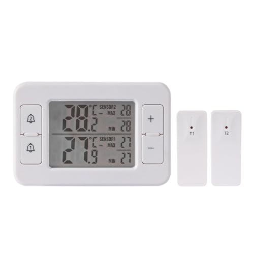 Wireless Fridge Thermometer, Smart Temperature Monitor, Digital Sensor Display, Waterproof Design Real Time Alerts for Kitchen Dorm Outdoor Indoor Use, 3.74x1.42x0.79 Inches Wireless Fridge Thermometer, Smart Temperature Monitor, Digital Sensor Display, Waterproof Design Real Time Alerts for Kitchen Dorm Outdoor Indoor Use, 3.74x1.42x0.79 Inches von mivceklw