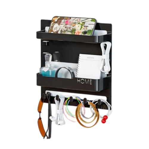 mivceklw Bedside Floating Shelf, Aesthetic Wall Shelf, Floating Bed Side Organizer, Space Saving Rack Strong Adhesive and No Drill Installation for Small Spaces and Dorm Rooms von mivceklw