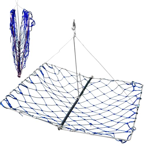 mivceklw Blue Crab Traps, Edelstahl, Castable Crabbing Nets, Square Hawk -Design, robust, robust, für Lobster Boat Fish Pond River Beach Outdoor Fishing mivceklw Blue Crab Traps, Edelstahl, Castable Crabbing Nets, Square Hawk -Design, robust, robust, für Lobster Boat Fish Pond River Beach Outdoor Fishing von mivceklw