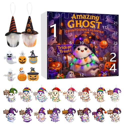 mivceklw Countdown bis Halloween-Geister-Thema, Halloween-Kalender 2025, 2D-Acryl-Ornament, Urlaubsdekoration für , Mädchen, Erwachsene, Baumparty mivceklw Countdown bis Halloween-Geister-Thema, Halloween-Kalender 2025, 2D-Acryl-Ornament, Urlaubsdekoration für , Mädchen, Erwachsene, Baumparty von mivceklw