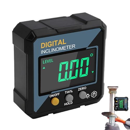 mivceklw Digitaler Neigungsmesser | Elektronischer Magnetischer Digitaler Wasserwaage Winkelmesser | LED-Anzeige Winkelmesser Präzision für Zimmerei Bearbeitung Holzbearbeitung Fertigung Bau von mivceklw