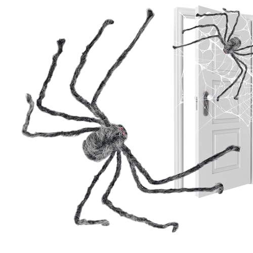 mivceklw Große Halloween-Spinnen für den Außenbereich, gruselige Dekoration für Halloween | Dekorative Spinne, 1,50 m, für Tür, Garten, Wohnzimmer, Schlafzimmer, Spukhaus mivceklw Große Halloween-Spinnen für den Außenbereich, gruselige Dekoration für Halloween | Dekorative Spinne, 1,50 m, für Tür, Garten, Wohnzimmer, Schlafzimmer, Spukhaus von mivceklw