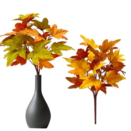 mivceklw Herbstblätter-Stiele – 2 Stück künstliche Herbstvasenfüller – Ahorngirlande, Tafelaufsatz für Thanksgiving, Herbst, Heimdekoration, Tischkamin mivceklw Herbstblätter-Stiele – 2 Stück künstliche Herbstvasenfüller – Ahorngirlande, Tafelaufsatz für Thanksgiving, Herbst, Heimdekoration, Tischkamin von mivceklw