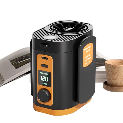 mivceklw Hüftlüfter | Persönlicher Kühlender Hüftventilator Klippbar - 120 Stufen LED Taschenlampe für Zuhause Outdoor Camping Angeln von mivceklw