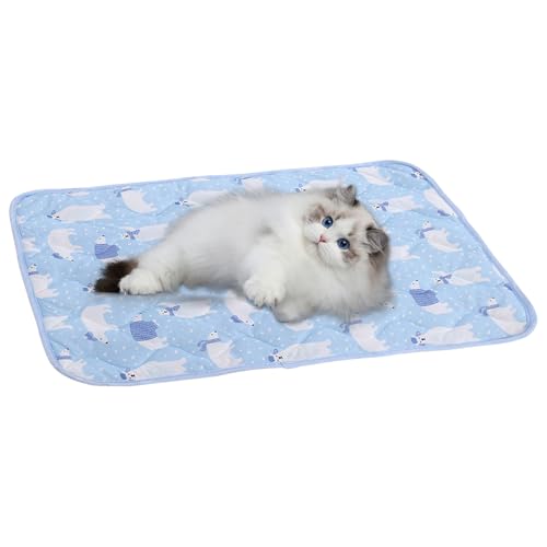 mivceklw Kühlmatte für Hunde – Kühlmatte für Katzen und Hunde – 50 x 40 cm, waschbar, leicht zu transportieren, Bett für Welpen, Kätzchen, Katzen, Freunde mit Fell von mivceklw
