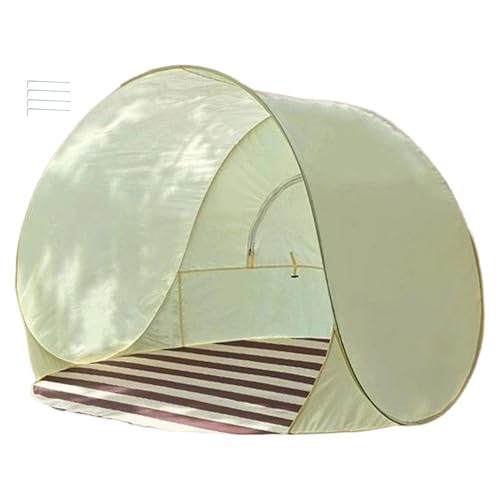mivceklw Tragbares Strandtuch, Sonnendach, atmungsaktives Netzgewebe, UV-Schutz, schnelles Setup, Design für Familie, Outdoor, Picknick, Reisen, Poolside, Spielplatz, Backyard Use von mivceklw