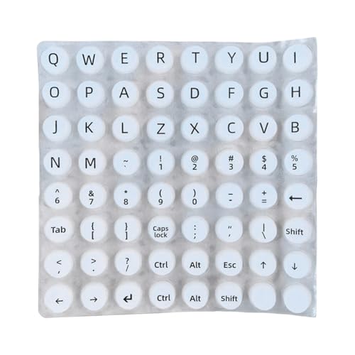 mivceklw Typing Aufkleber für lange Nägel, versetzte Tastaturabdeckungen, wiederverwendbar, selbstklebend, robust, schützendes Design, Universals Clear Set, Office Computer Sprache Lernen Reise von mivceklw