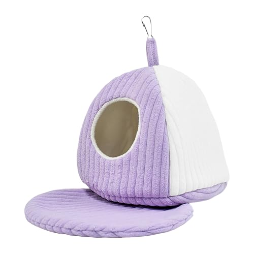 mivceklw Vogelbett Für Käfig - Winterwarmer Unterschlupf Höhle Zubehör,Warmes Vogelbett Wellensittich Nest,Für Innen Außen Kleine Mittel Finken Ara Nymphensittich Konure Graupapagei von mivceklw