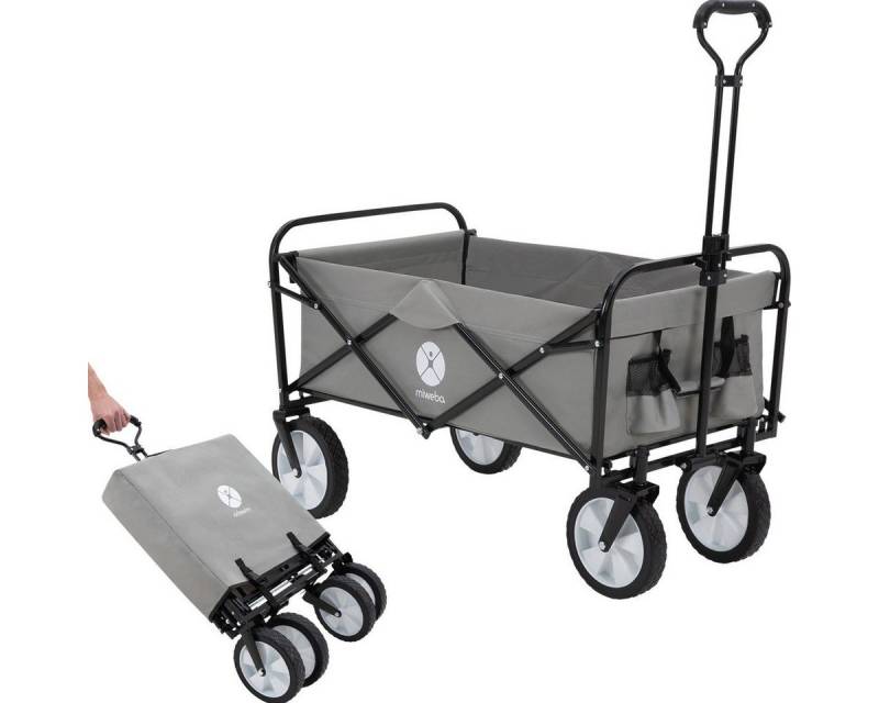 miweba Bollerwagen Transportkarre Handwagen kompakter Bollerwagen MB-35 (Bollerwagen faltbar für Kinder - klappbar - Gerätewagen - Faltwagen, 1-tlg., witterungsbeständig - ergonomischer Griff - aufgeklappt in 10 Sek), kleiner Wendekreis - widerstandsfähig - elastisch - reißfest von miweba