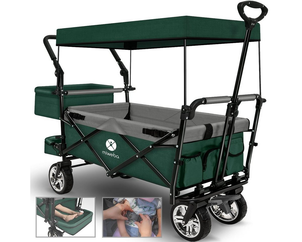 miweba Bollerwagen klappbar Transportkarre Handwagen Bollerwagen MB-20 (Bollerwagen klappbar, Kinderwagen, 1-tlg., Gerätewagen - klappbar - Handkarren), Faltwagen - Transportkarre - Kinderwagen - Kinderbollerwagen von miweba