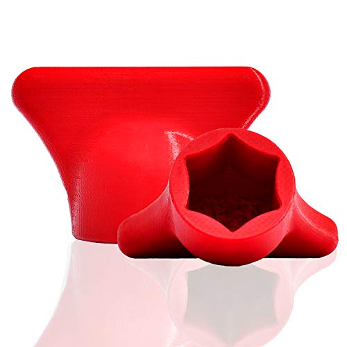 Mix-Slider ® Teiglöser Teigblume für Thermomix, Zubehör für Vorwerk Küchenmaschine TM5 + TM6 3D gedruckt Made in Germany (Rot) von mix-slider