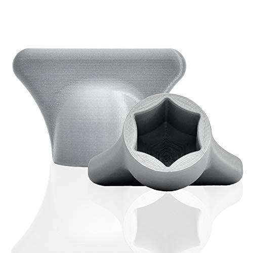Mix-Slider ® Teiglöser Teigblume für Thermomix, Zubehör für Vorwerk Küchenmaschine TM5 + TM6 3D gedruckt Made in Germany (Silber Grau) von mix-slider