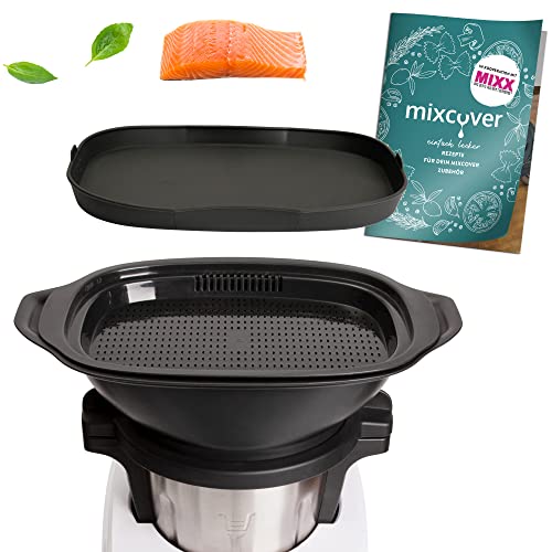 mixcover Dampfgarform Silikonform mit Rezeptheft Ebook Auflaufform kompatibel mit Silvercrest Monsieur Cuisine Einlegeboden, Monsieur Cuisine Connect Smart Trend Zubehör von mixcover