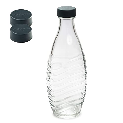 mixcover Deckel passend für SodaStream Crystal und Penguin Glasflasche Ersatzdeckel Verschluss 2er Set von mixcover