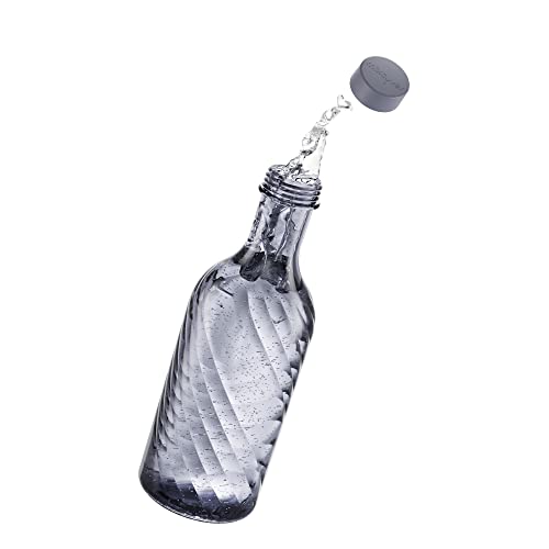 mixcover Glasflasche kompatibel mit dem SodaStream Crystal 2.0 - einzigartiges Design und 10% mehr Volumen, Zubehör für Soda Stream, Glaskaraffe von mixcover