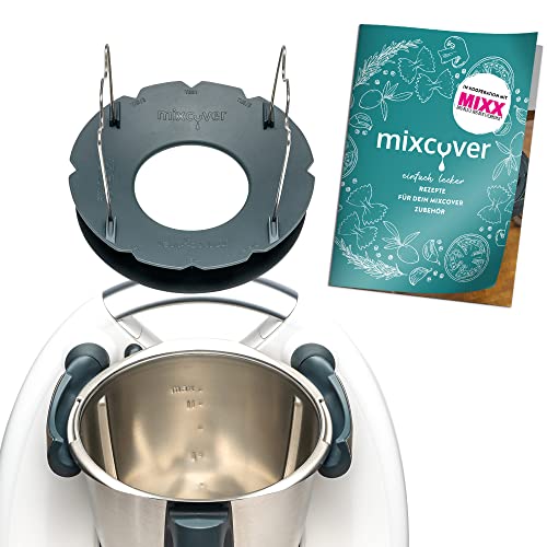 mixcover Mixtopf Verkleinerung mit Ebook Rezeptheft für Thermomix TM6 TM5 Häcksel Helfer, Verkleinert den Mixtopfs für effizienteres Häckseln, Pürieren,Schneiden von mixcover