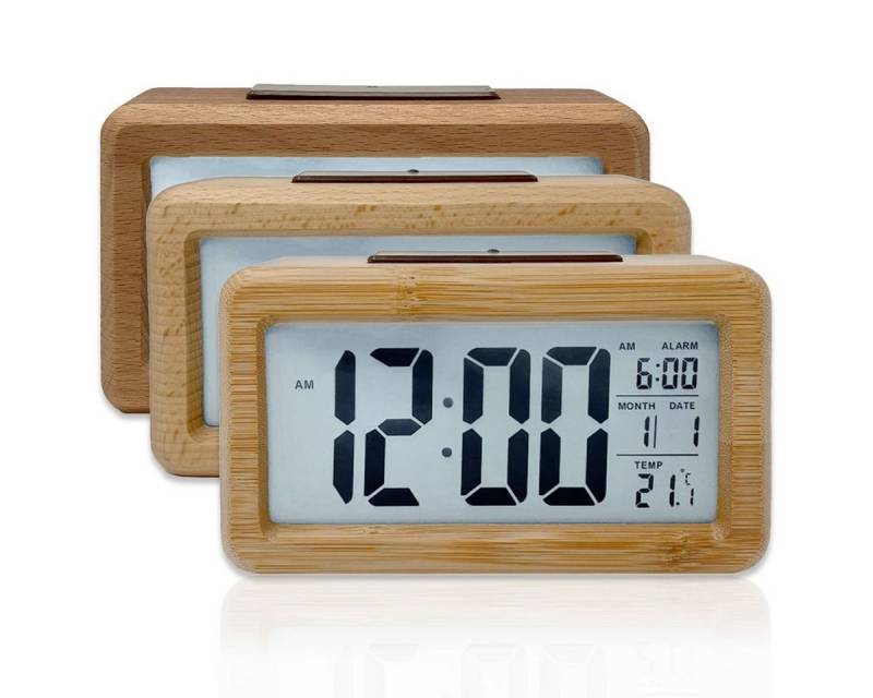 mixed 24 Wecker Wecker in Bambus / Holz Optik mit Lichtsensor und Schlummerfunktion großes Display große Zahlen mixed 24 Wecker Wecker in Bambus / Holz Optik mit Lichtsensor und Schlummerfunktion großes Display große Zahlen von mixed 24