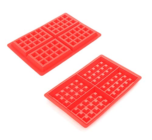 mixed24 2er Set Silikon Waffelform Belgische Waffel Backform Backofen mixed24 2er Set Silikon Waffelform Belgische Waffel Backform Backofen von mixed24