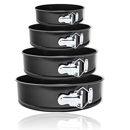 mixed24 4er Set Backformen Ø 18cm 24cm 26cm 28cm Springformen Kuchenform Rundform Blechform von mixed24