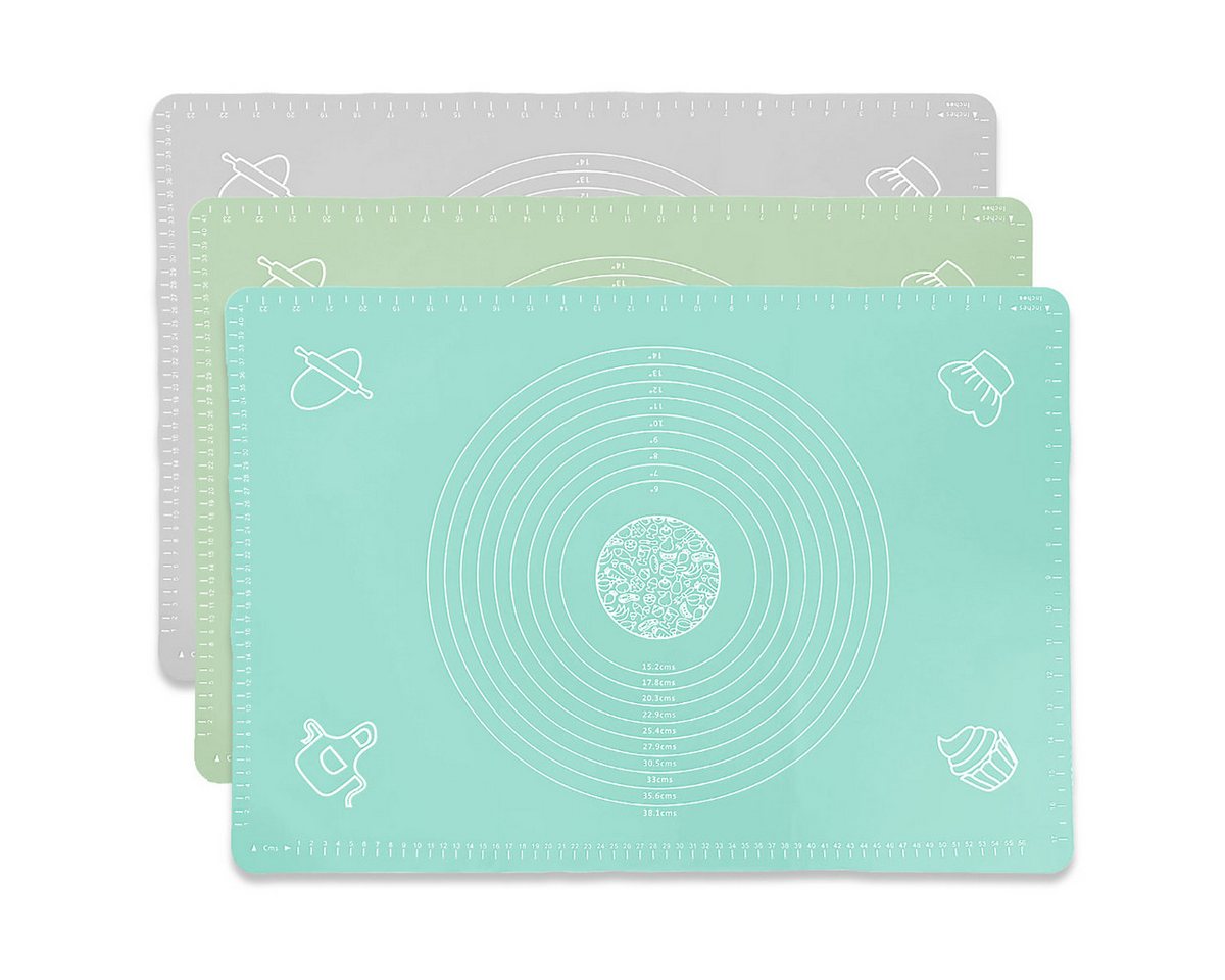 mixed24 Ausrollmatte XXL Silikon Backmatte Backunterlage 65x45cm Dauerbackmatte, Teigmatte Ausrollmatte mixed24 Ausrollmatte XXL Silikon Backmatte Backunterlage 65x45cm Dauerbackmatte, Teigmatte Ausrollmatte von mixed24