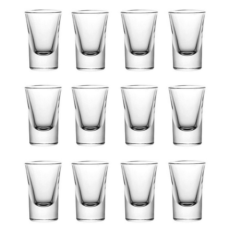 mixed24 Schnapsglas Schnapsgläser Sets 2cl 20ml 35ml Shotgläser Pinnchen Glas Stamper von mixed24