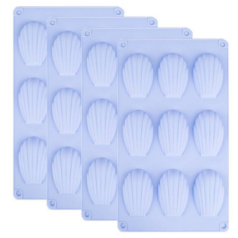 mixed24 Silikonform 4er Set Silikon Madeleine Backformen Bärentatze Muschel, (4-tlg) von mixed24