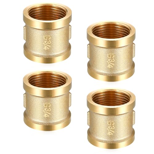mizikuu 4 Stück Messing Muffe 3/4 Zoll Innengewinde, Doppelnippel 3/4 Zoll IG/IG Innengewinde Verbindungsstück Robust Doppelmuffe Anschlussnippel für Wasserleitung und Industrie mizikuu 4 Stück Messing Muffe 3/4 Zoll Innengewinde, Doppelnippel 3/4 Zoll IG/IG Innengewinde Verbindungsstück Robust Doppelmuffe Anschlussnippel für Wasserleitung und Industrie von mizikuu