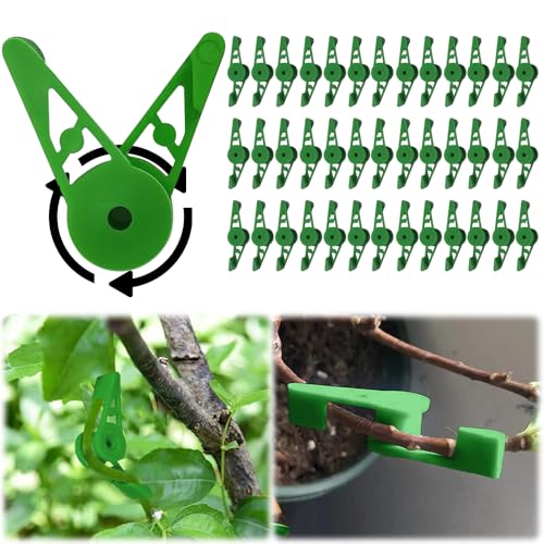 mizikuu 40 Stück Pflanzenbieger, 360° Verstellbare Pflanzentrainer Low Stress Training Pflanzen Clips Pflanzenwachstum Bieger Clips Zum Biegen von Pflanzenstämmen und Ändern der Wuchsrichtung von mizikuu