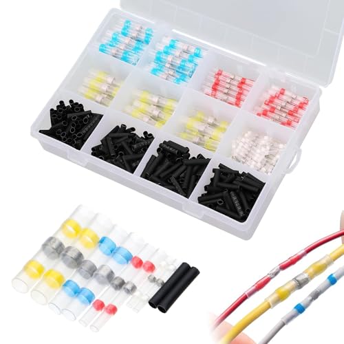 mizikuu 500 Stück Lötverbinder Set, Schrumpfverbinder Solder Sealing Wire Connector Wasserdicht Kabelverbinder, Schrumpfschweißen Schmelzverbinder für Automobil Marine Boot Elektronikindustrie mizikuu 500 Stück Lötverbinder Set, Schrumpfverbinder Solder Sealing Wire Connector Wasserdicht Kabelverbinder, Schrumpfschweißen Schmelzverbinder für Automobil Marine Boot Elektronikindustrie von mizikuu