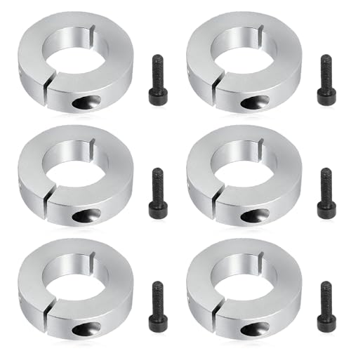 mizikuu 6 Stück Stellringe 20mm, Stellring Achse Geteilte Stellringe Welle Stahl Begrenzungsring mit Gewindestift Wellenringe Wellensicherungen Für Dolly Räder Handwagen Reifen mizikuu 6 Stück Stellringe 20mm, Stellring Achse Geteilte Stellringe Welle Stahl Begrenzungsring mit Gewindestift Wellenringe Wellensicherungen Für Dolly Räder Handwagen Reifen von mizikuu