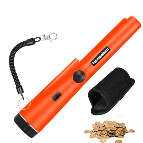 mizikuu Metalldetektor Tragbar, Pinpointer Metallsuchgerät IP66 Wasserdichter mit Holster LED Indicator Alarm Licht für Goldmünze Hunt Relikte Schmuck Silber von mizikuu