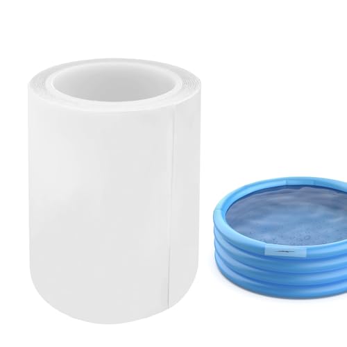 mizikuu Pool Reparaturset, 215x10cm Pool Flicken Selbstklebend Wasserdichter Poolflicken Reparatur Klebeband TPU Pool Flickzeug für Wasserbett, Poolfolie, Planschbecken, Luftmatratze von mizikuu