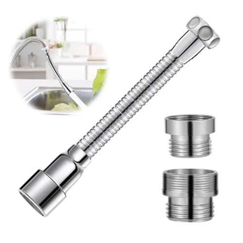 mizikuu Wasserhahn Verlängerung, Wasserhahn Strahlregler 360 Grad Schwenk Wasserhahn Adapter mit Schlauch Küchenarmatur Spritzkopf für Zuhause, Küche, Badezimmer, Waschbecken, Wasserhah mizikuu Wasserhahn Verlängerung, Wasserhahn Strahlregler 360 Grad Schwenk Wasserhahn Adapter mit Schlauch Küchenarmatur Spritzkopf für Zuhause, Küche, Badezimmer, Waschbecken, Wasserhah von mizikuu