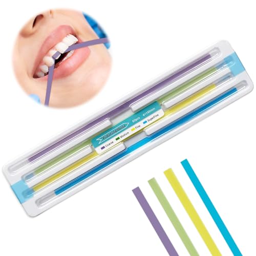 mizikuu Zahn Schleifpapier, 60Pcs/Pack Dental Polierstreifen Multi Schleifpapier Zahnzwischenräume Dental Resistent Tiefenreinigung Mundhygiene Pflegehilfsmittel für gesunde Zähne von mizikuu