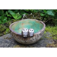 Blumentopf Eulen Übertopf Blumenschale Keramikschale Unikat Handarbeit Geschenk Weihnachtsgeschenk Zimmerpflanzen von mjArtsKeramik