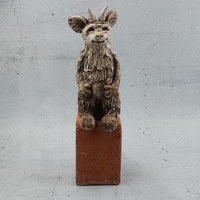 Gargoyle Auf Sockel Gartenwächter Keramikfigur Unikat von mjArtsKeramik